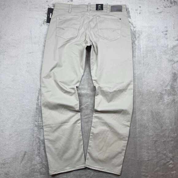 Mavi Jeans Mens 38x34 Grey Matt Twill Relaxed Straight Pockets Denim Stretch - Picture 2 of 9